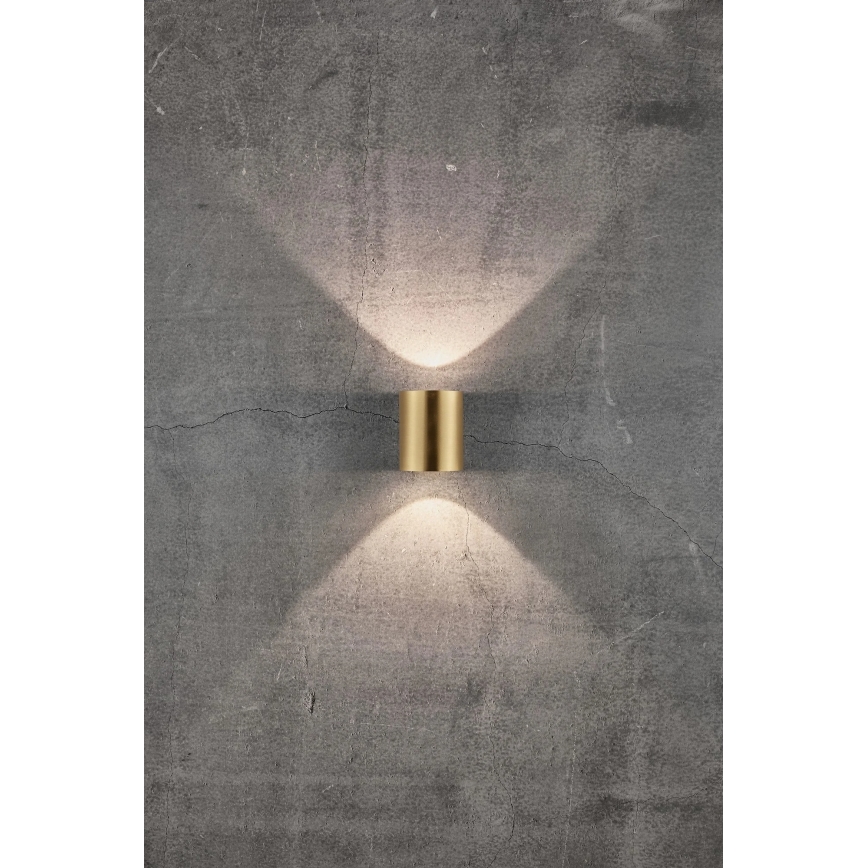 Nordlux - CANTO LED Outdoor Wall Light, 2 x 5.5W LEDs, 230V, IP44, Gold