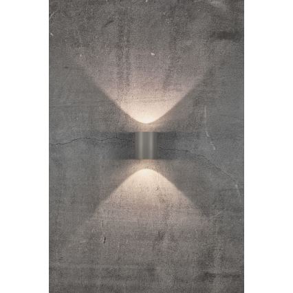 Nordlux - CANTO LED Outdoor Wall Light 2xLED/5,5W/230V IP44 grey