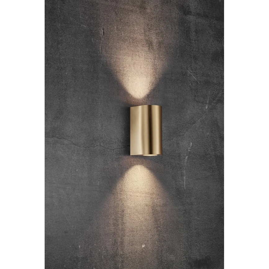 Nordlux - CANTO Outdoor Wall Light 2x GU10/28W/230V IP44 Brass