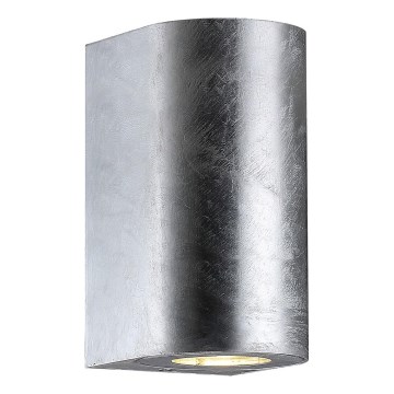 Nordlux - CANTO Outdoor Wall Light, 2x GU10/28W/230V, IP44, Silver