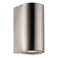 Nordlux - CANTO Outdoor Wall Light 2x GU10/28W/230V IP44 Stainless Steel