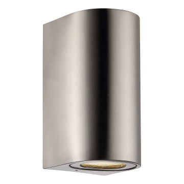 Nordlux - CANTO Outdoor Wall Light 2x GU10/28W/230V IP44 Stainless Steel