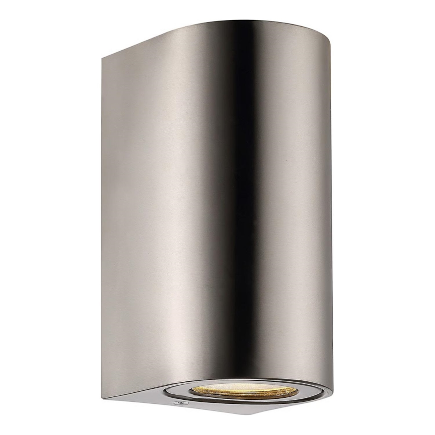 Nordlux - CANTO Outdoor Wall Light 2x GU10/28W/230V IP44 Stainless Steel