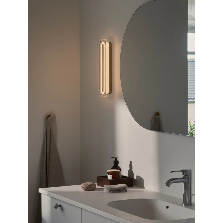 Nordlux - LED Bathroom Wall Light CAVARA LED/11W/230V 3000/4000K IP44 Brass