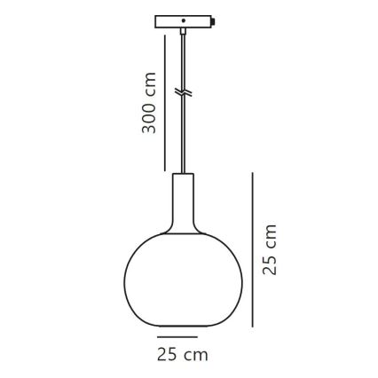 Nordlux - Chandelier on a string ALTON 1xE27/60W/230V black