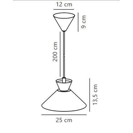 Nordlux - Chandelier on a string DIAL 1xE27/40W/230V d. 25 cm white