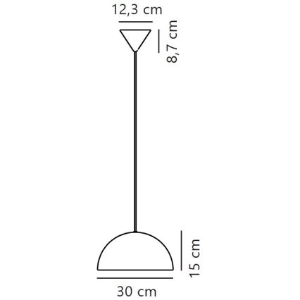 Nordlux - Chandelier on a string ELLEN 1xE27/40W/230V white