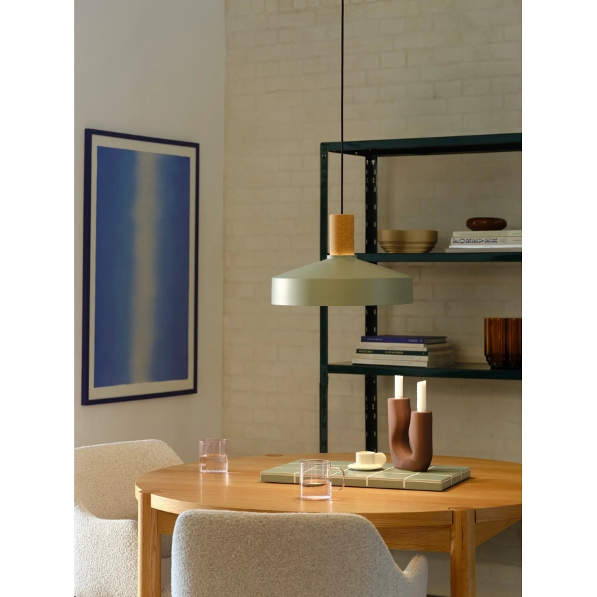 Nordlux - Chandelier on a string ELVAS 1xE27/60W/230V d. 37,5 cm green