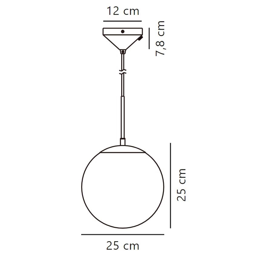Nordlux - Chandelier on a string GRANT 1xE27/25W/230V d. 25 cm