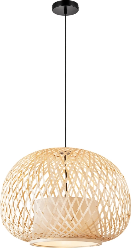 Nordlux - Chandelier on a string HISOKA 1xE27/40W/230V black/bamboo