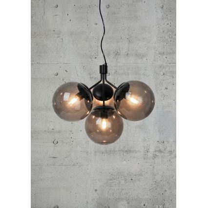 Nordlux - Chandelier on a string IVONA 4xE27/28W/230V black