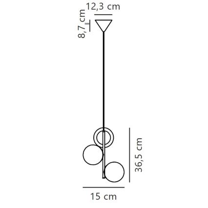 Nordlux - Chandelier on a string LILLY 3xE14/40W/230V gold