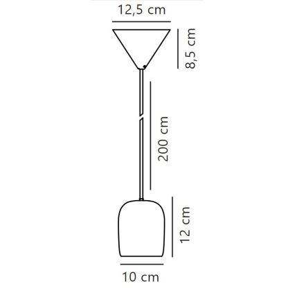 Nordlux - Chandelier on a string NOTTI 1xE27/25W/230V black