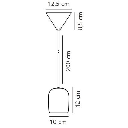 Nordlux - Chandelier on a string NOTTI 1xE27/25W/230V d. 12,5 cm orange
