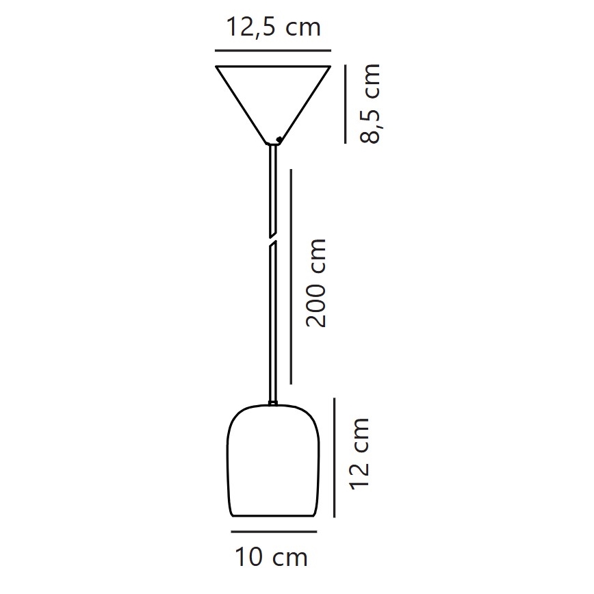 Nordlux - Chandelier on a string NOTTI 1xE27/25W/230V d. 12,5 cm orange