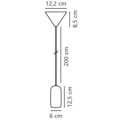 Nordlux - Chandelier on a string NOTTI 1xE27/40W/230V black