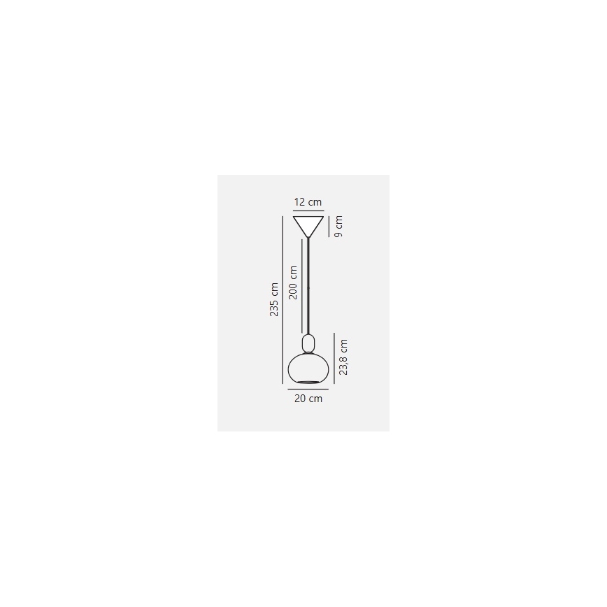 Nordlux - Chandelier on a string NOTTI 1xE27/40W/230V grey