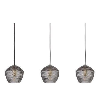Nordlux - Chandelier on a string ORBIFORM 3xE14/25W/230V black/grey