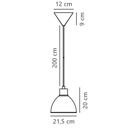Nordlux - Chandelier on a string POP 1xE27/40W/230V anthracite