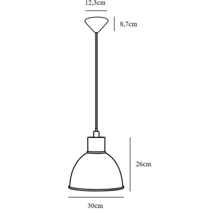 Nordlux - Chandelier on a string POP 1xE27/60W/230V black