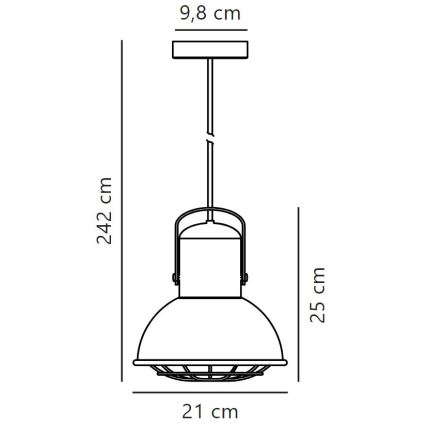Nordlux - Chandelier on a string PORTER 1xE27/60W/230V
