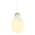 Nordlux - Chandelier on a string RAITO 1xE27/25W/230V brass/white