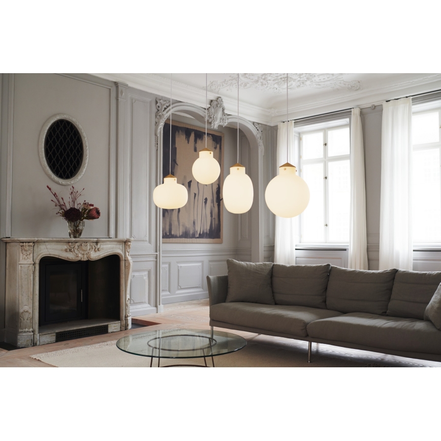 Nordlux - Chandelier on a string RAITO 1xE27/25W/230V brass/white
