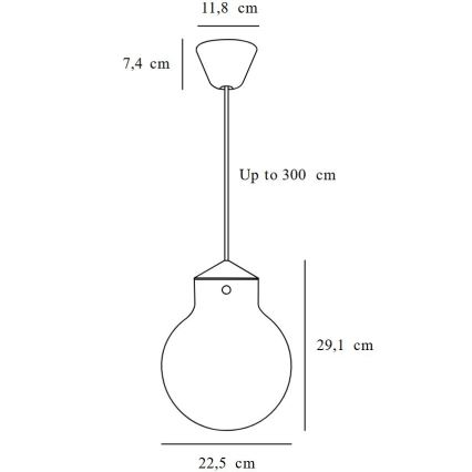 Nordlux - Chandelier on a string RAITO 1xE27/25W/230V brass/white