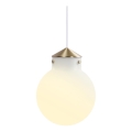 Nordlux - Chandelier on a string RAITO 1xE27/25W/230V brass/white
