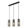 Nordlux - Cord-hung pendant MIELLA 3xE27/25W/230V Black/Smoked