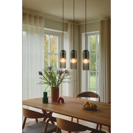 Nordlux - Cord-hung pendant MIELLA 3xE27/25W/230V Black/Smoked