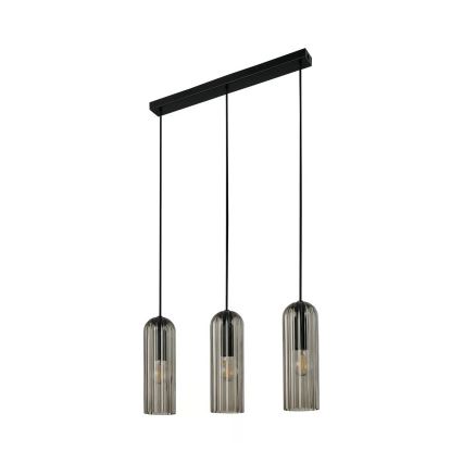 Nordlux - Cord-hung pendant MIELLA 3xE27/25W/230V Black/Smoked