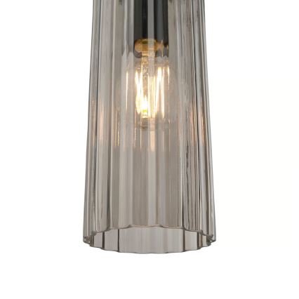 Nordlux - Cord-hung pendant MIELLA 3xE27/25W/230V Black/Smoked