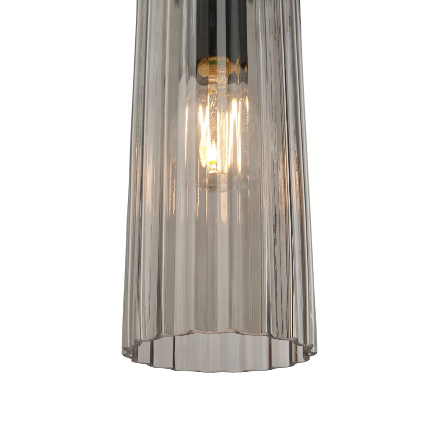 Nordlux - Cord-hung pendant MIELLA 3xE27/25W/230V Black/Smoked