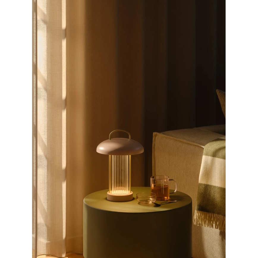 Nordlux - LED Dimmable Rechargeable Touch Table Lamp MIRANO LED/3W/3,7V Pink