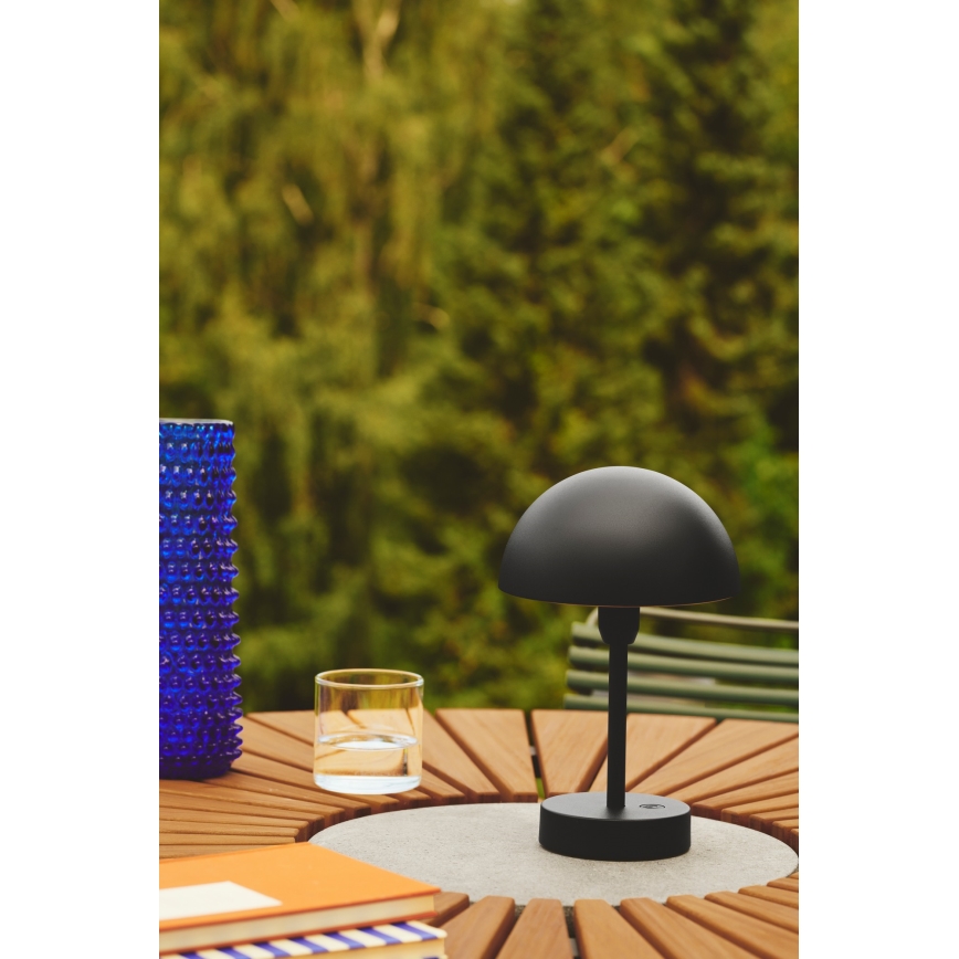 Nordlux - Dimmable Rechargeable Outdoor LED Table Lamp ELLEN LED/2.8W/3.7V 2200 mAh IP44 Black