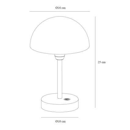 Nordlux - Dimmable Rechargeable Outdoor LED Table Lamp ELLEN LED/2.8W/3.7V 2200 mAh IP44 Black