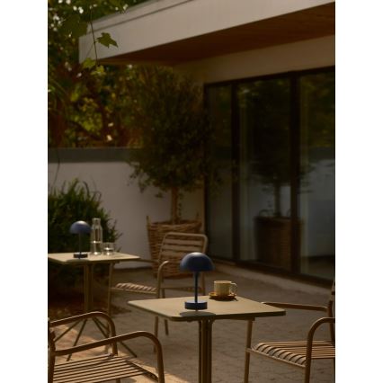 Nordlux - ELLEN LED Dimmable Rechargeable Touch Outdoor Table Lamp LED/2,8W/3,7V IP44 Blue