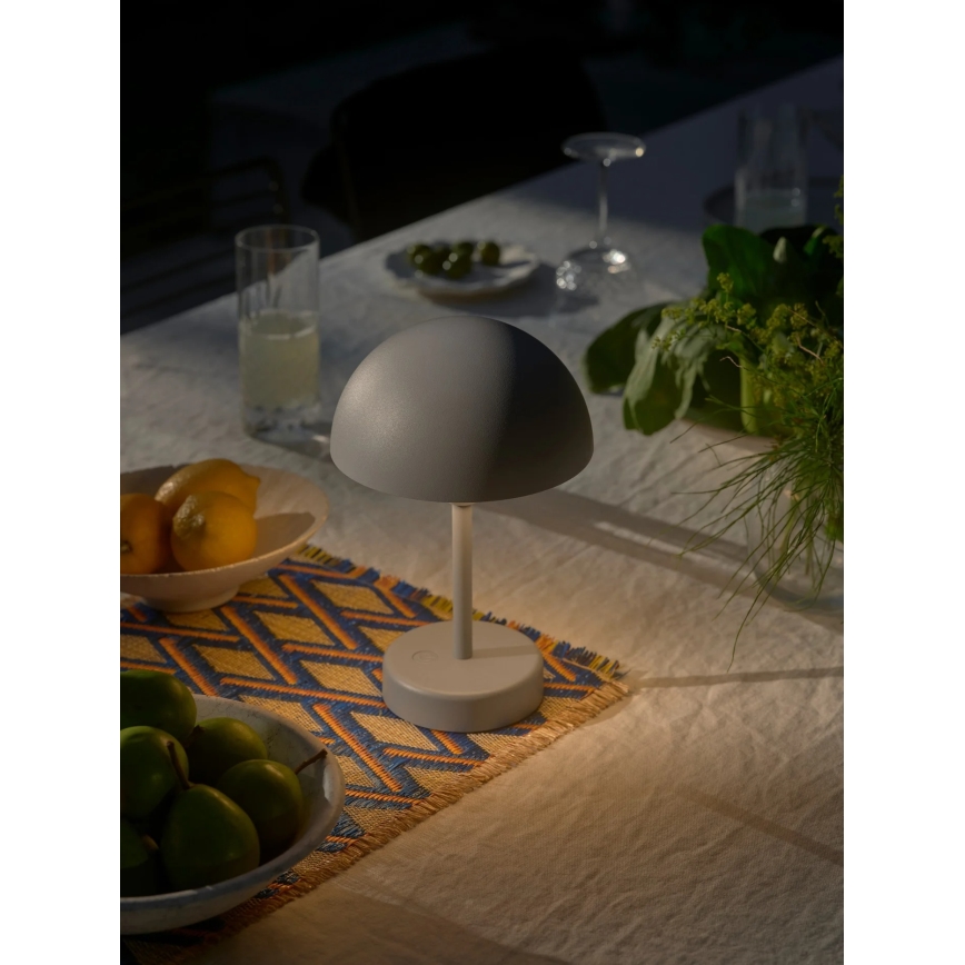 Nordlux - Dimmable Rechargeable Outdoor LED Table Lamp ELLEN LED/2,8W/3,7V 2200 mAh IP44 grey