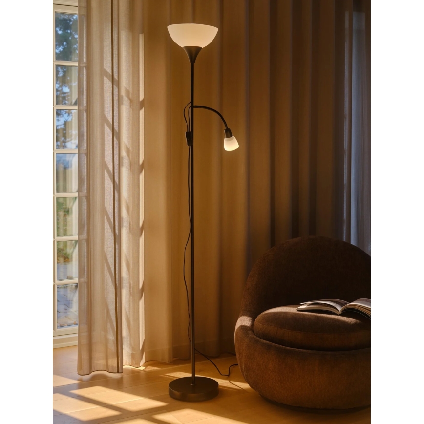Nordlux - Floor lamp LAURIA 1xE27/40W/230V + 1xE14/15W