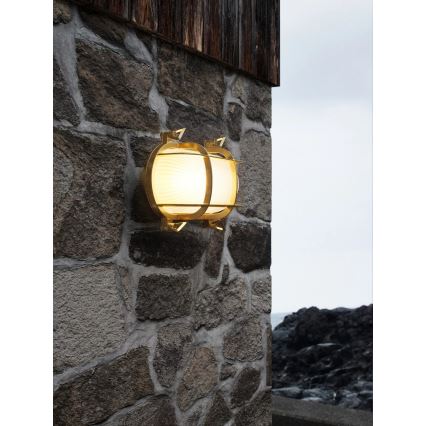 Nordlux - HELFORD Outdoor Wall Light 1x E27/12.5W/230V IP64 Brass
