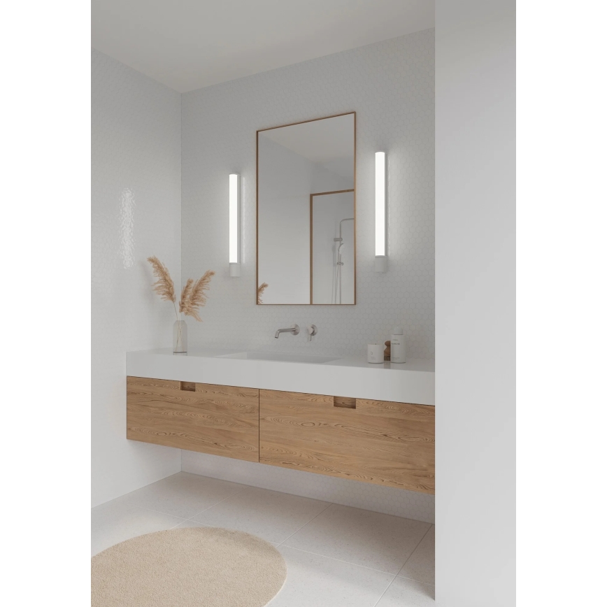 Nordlux - LED bathroom mirror light with integrated socket MALAIKA LED/15W/230V IP44 68,4 cm white