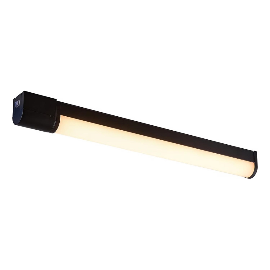Nordlux - LED bathroom mirror light with integrated socket MALAIKA LED/15W/230V IP44 68.4 cm black