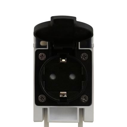 Nordlux - LED bathroom mirror light with integrated socket MALAIKA LED/15W/230V IP44 68.4 cm black