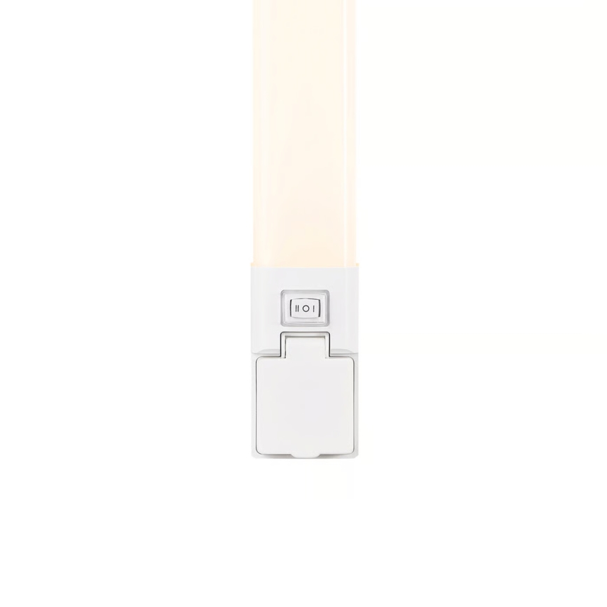 Nordlux - SJAVER LED Bathroom Mirror Light with Integrated Socket, 15W/230V, IP44, 60 cm, White