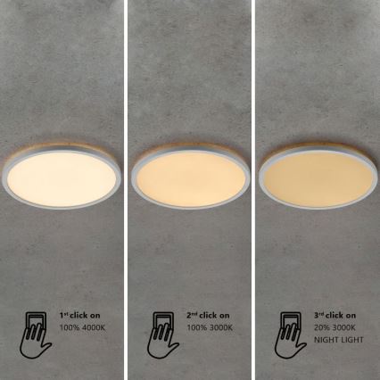 Nordlux - OJA LED Dimmable Bathroom Ceiling Light LED/19W/230V 3000/4000K IP54 Ø 43 cm