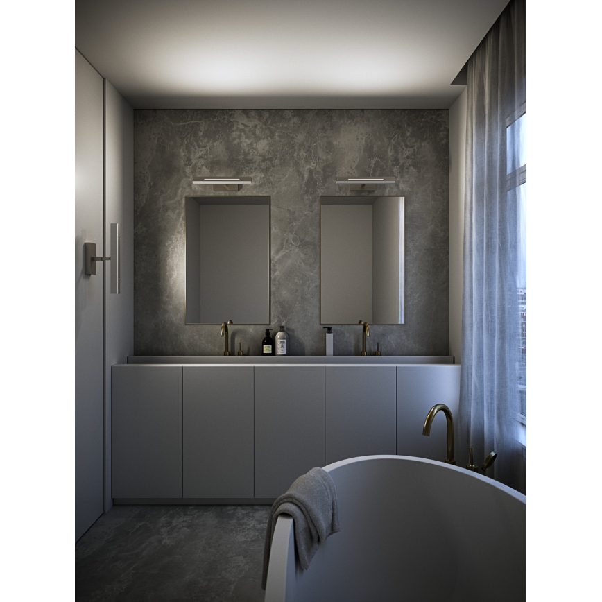 Nordlux - LED Dimmable bathroom mirror lighting OTIS LED/14W/230V IP44 40 cm silver