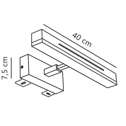 Nordlux - LED Dimmable bathroom mirror lighting OTIS LED/14W/230V IP44 40 cm silver
