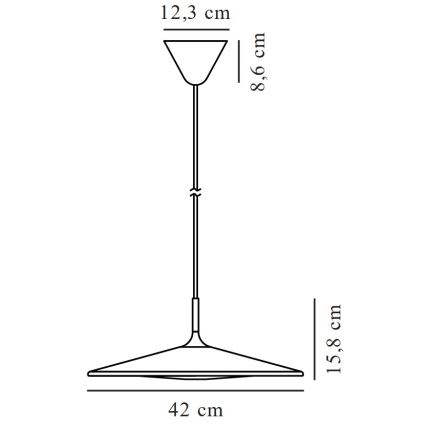 Nordlux - LED Dimmable chandelier on a string BALANCE LED/230V 2700K d. 42 cm black