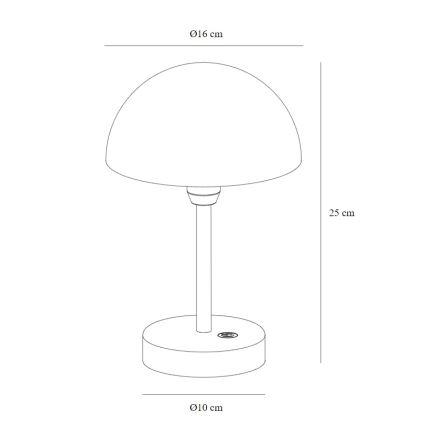 Nordlux - LED Dimmable rechargeable outdoor table lamp ELLEN LED/2,8W/3,7V IP44 beige